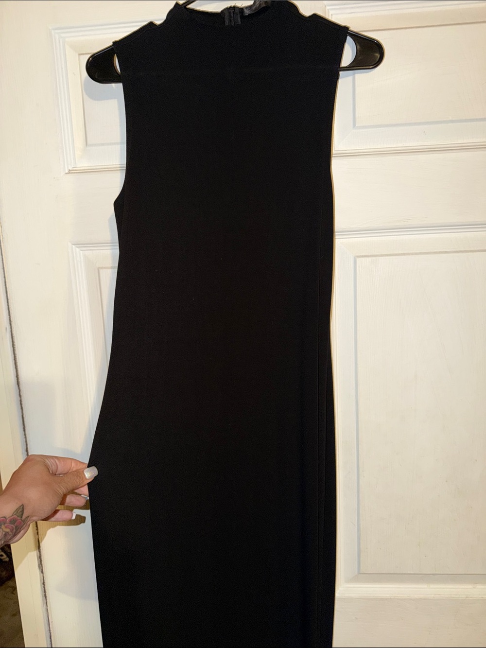 Claire FOXBLOOD Black Sleeveless Maxi Dress with Mock Neck NWOT